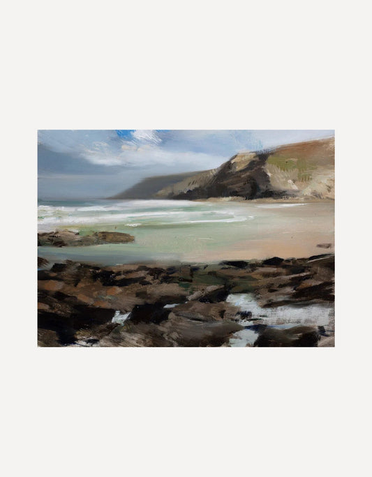 Strong Winds at Porthtowan Study-Jon Doran-Beside The Wave