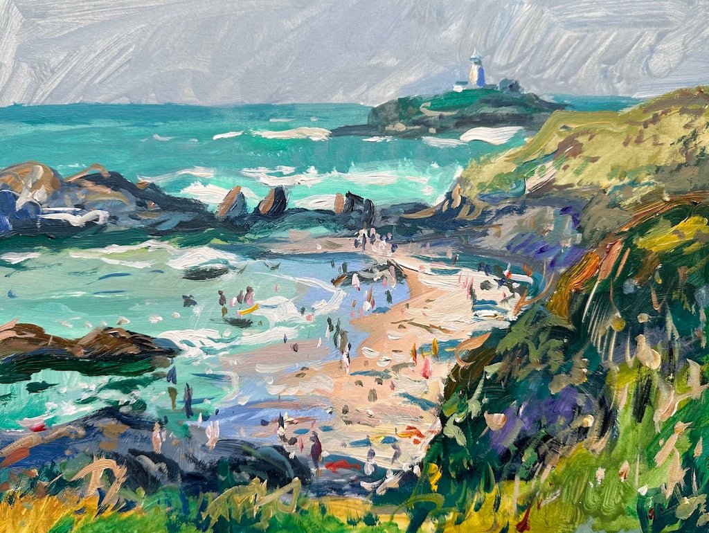 Summer Day Godrevy - Andrew Tozer - Beside The Wave