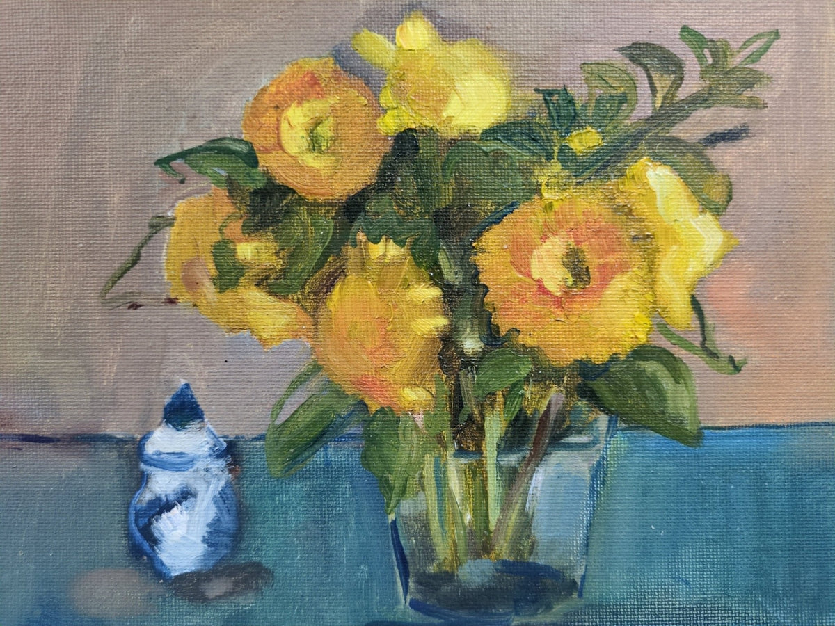 Sunflowers and Blue-Nancy Crewe-Beside The Wave