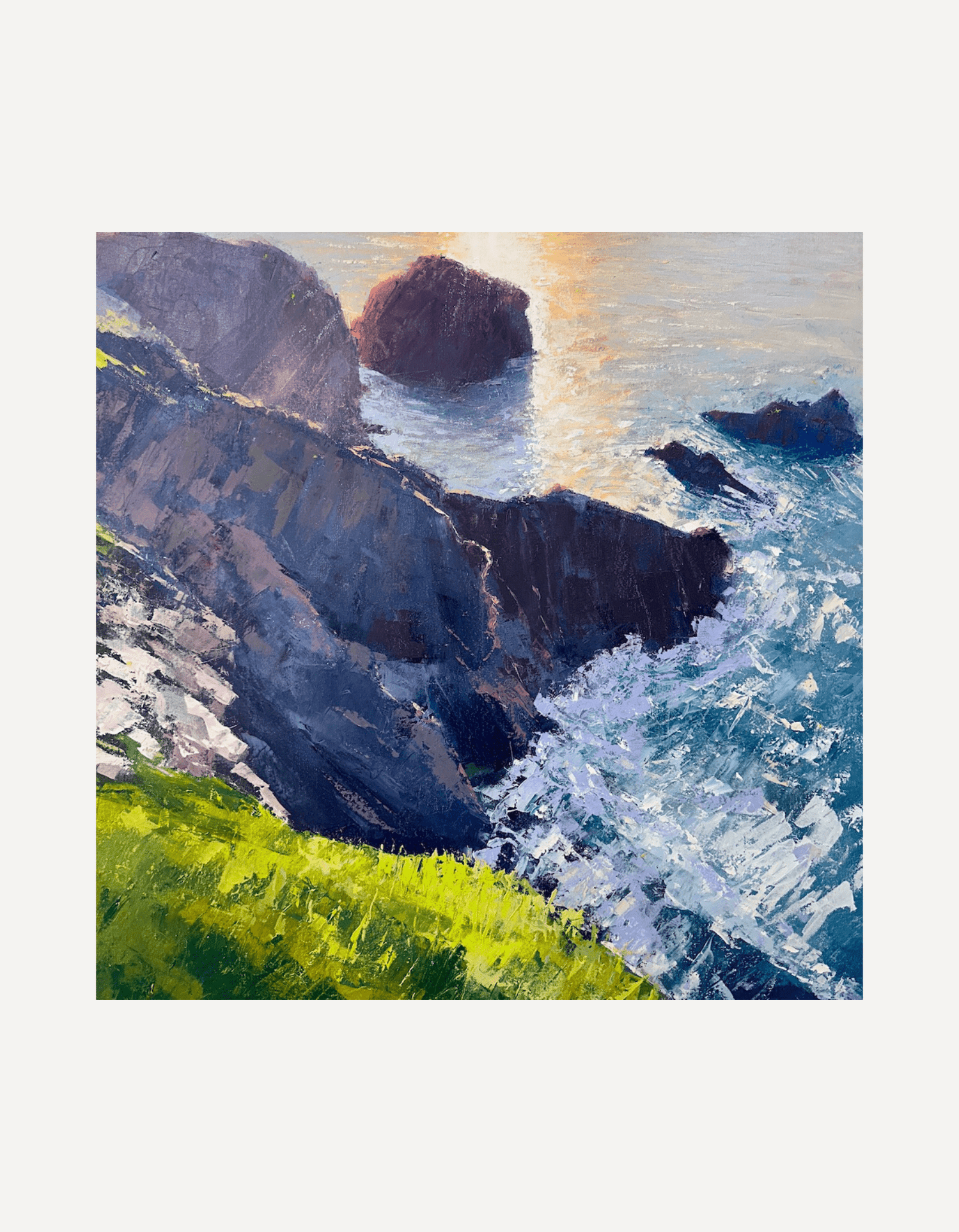 Sunlight Reflecting Off the Water, Bedruthan - Mike Hindle - Beside The Wave