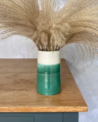 Tall Vase (Misty Lagoon) - Emily Doran - Beside The Wave