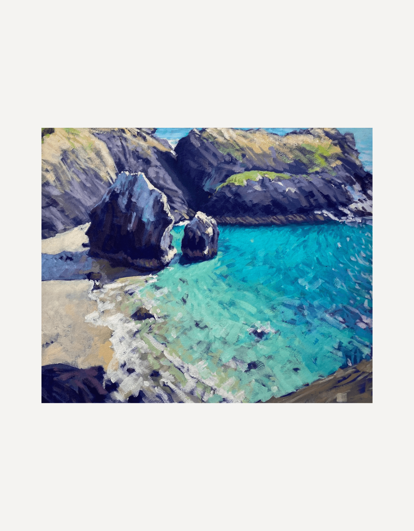 Teal Water Blue Shadow, Kynance - Mike Hindle - Beside The Wave