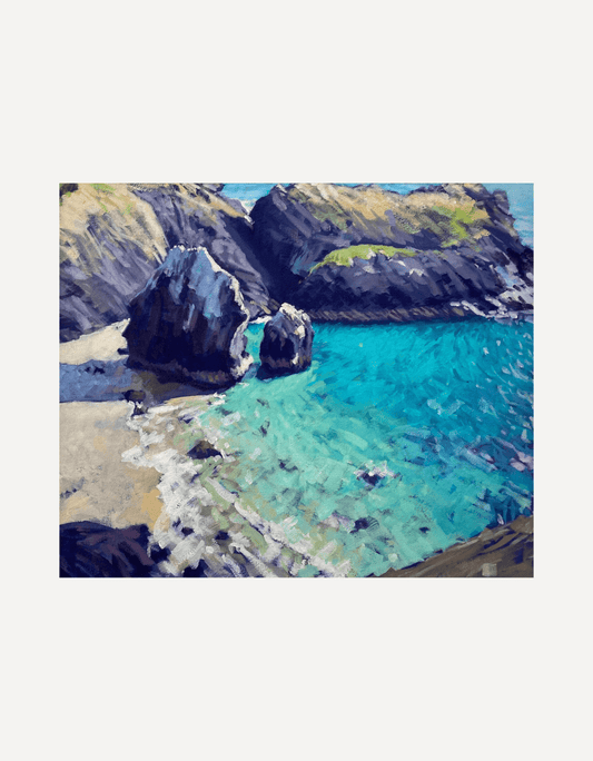 Teal Water Blue Shadow, Kynance - Mike Hindle - Beside The Wave