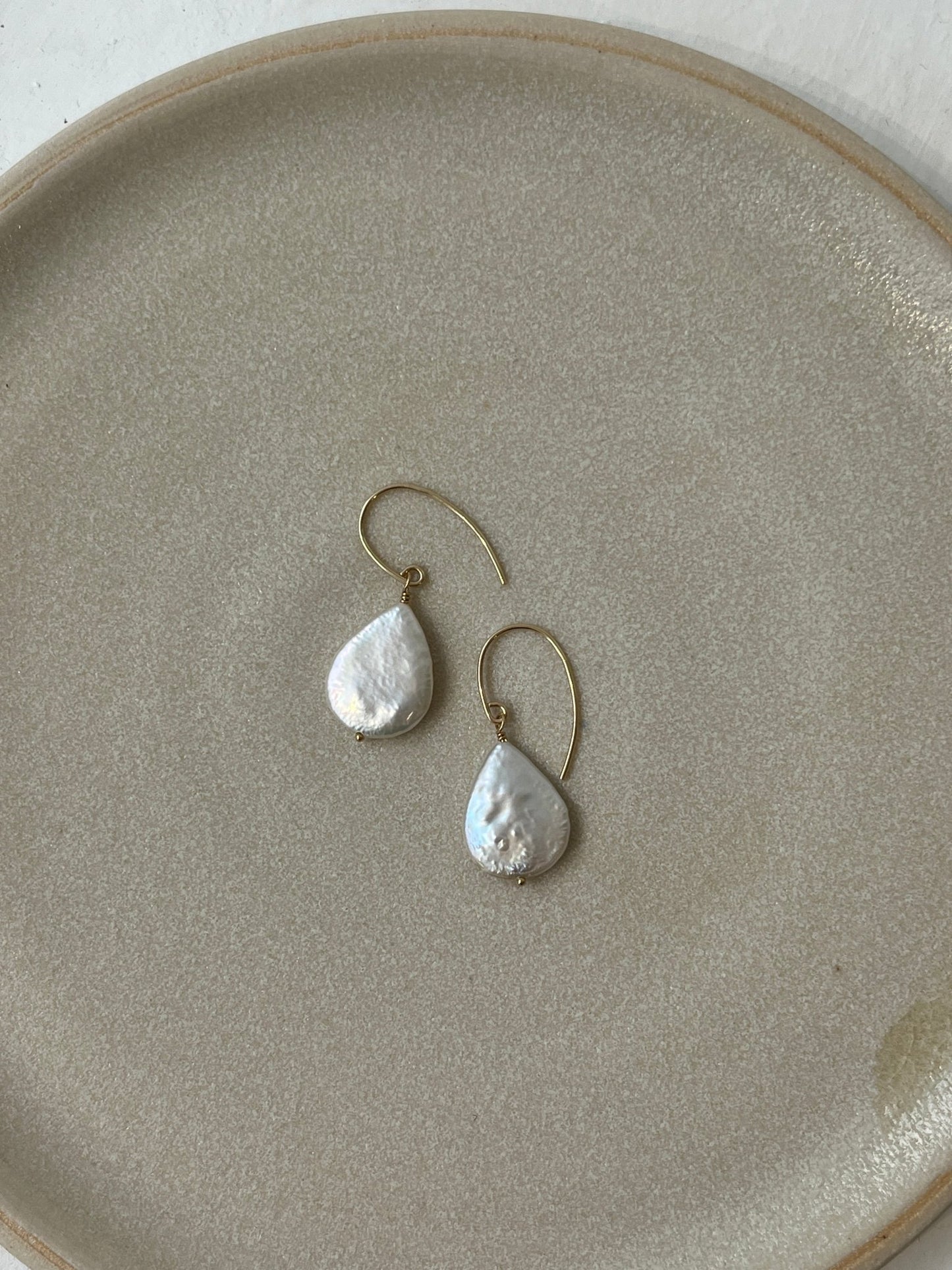 Tear Drop Pearl Earrings - Cat Birch - Beside The Wave
