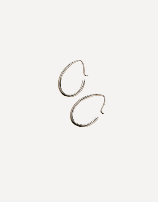Tidal Hoops, Silver - Large - Naomi Lewis - Beside The Wave