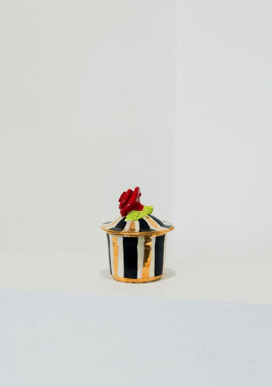 Tiny Lidded Pot (Rose) - Mary - Rose Young - Beside The Wave