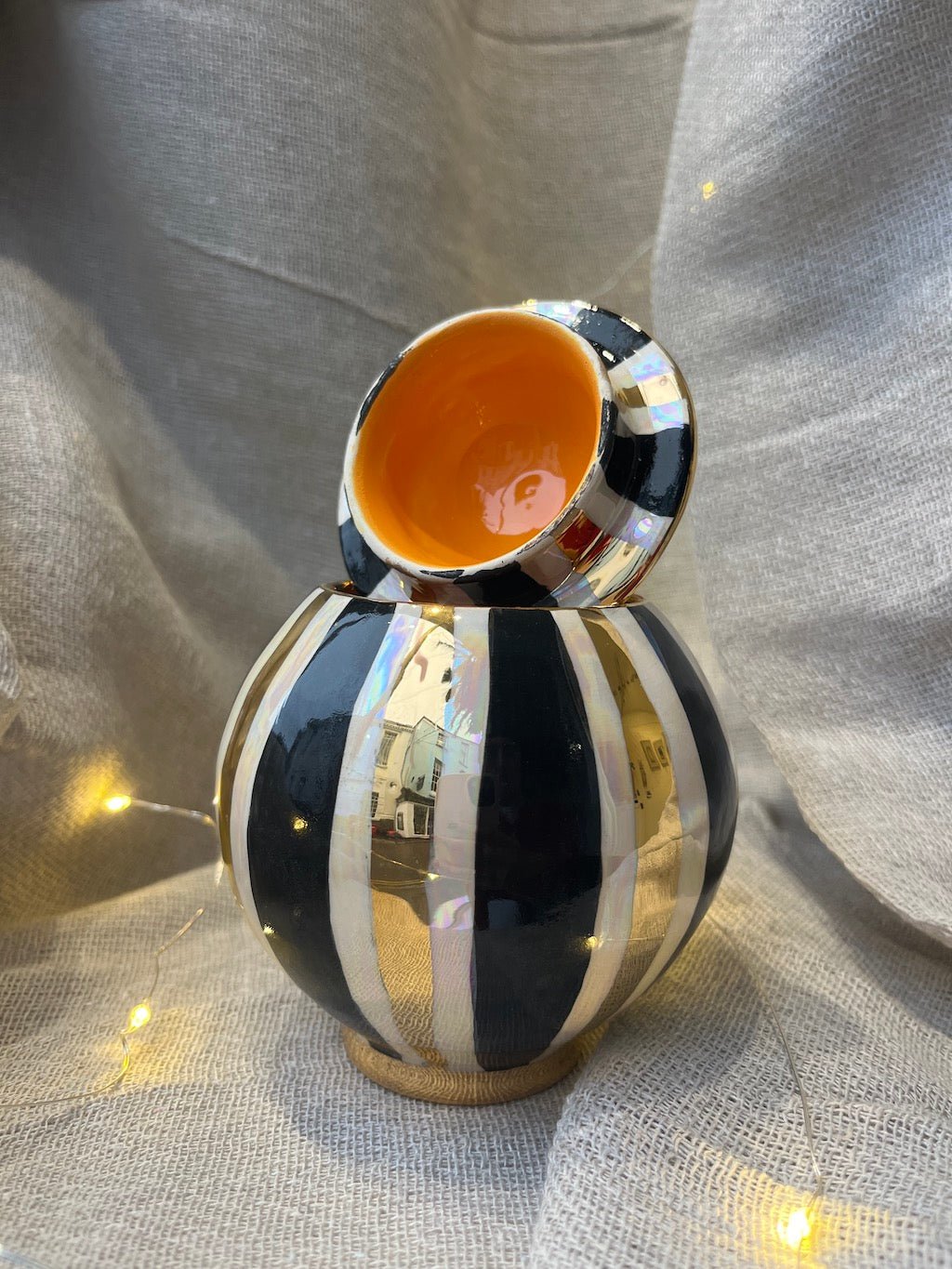 Tiny Round pot with Crown - Mary - Rose Young - Beside The Wave