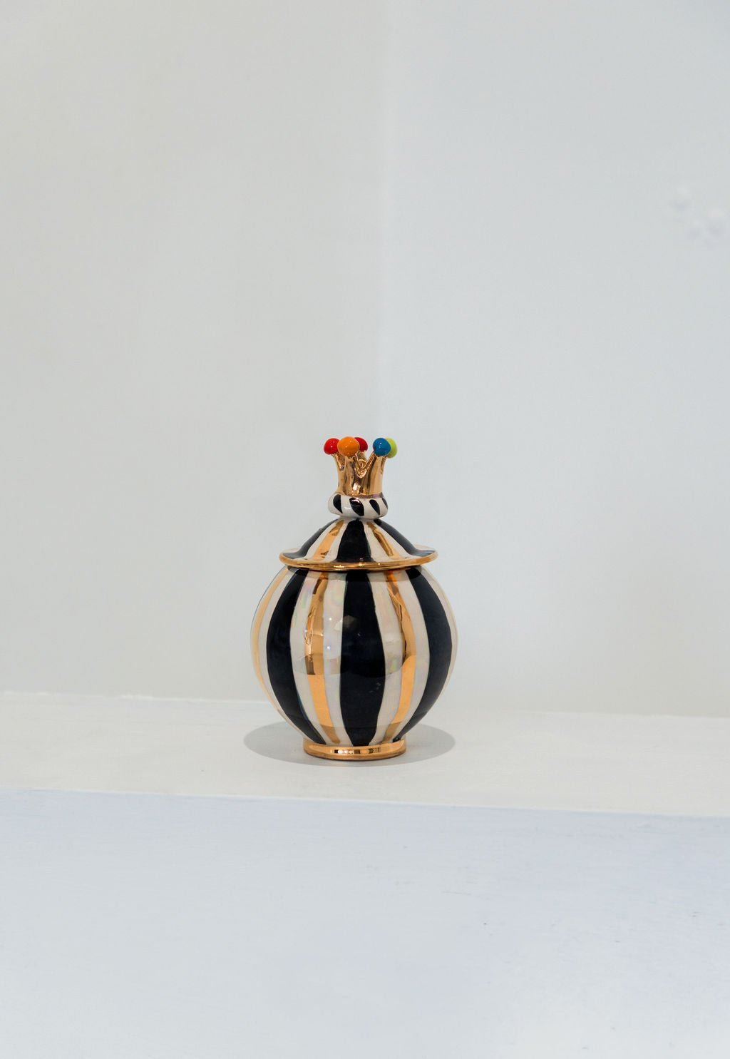 Tiny Round pot with Crown - Mary - Rose Young - Beside The Wave