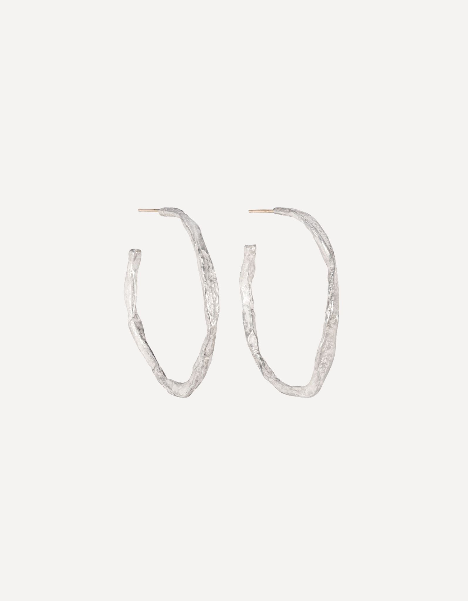 Treen Hoops Silver - Emily Nixon - Beside The Wave