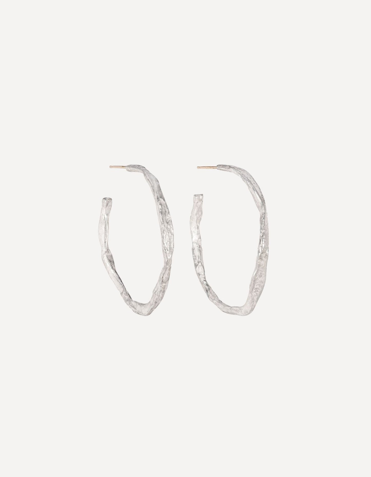Treen Hoops Silver - Emily Nixon - Beside The Wave