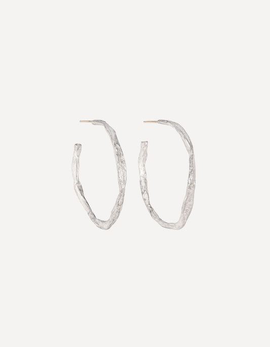 Treen Hoops Silver - Emily Nixon - Beside The Wave