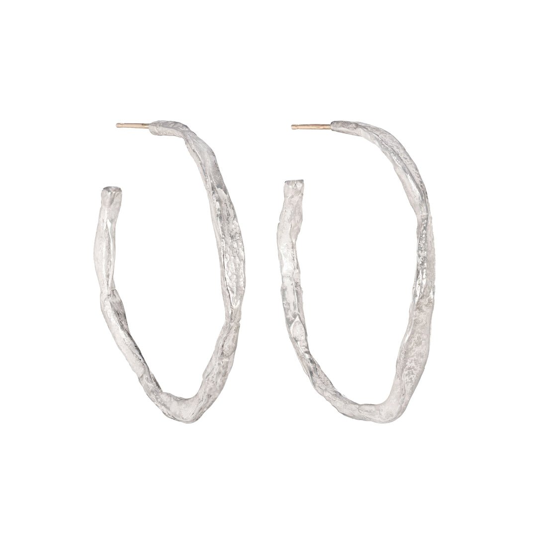 Treen Hoops Silver - Emily Nixon - Beside The Wave