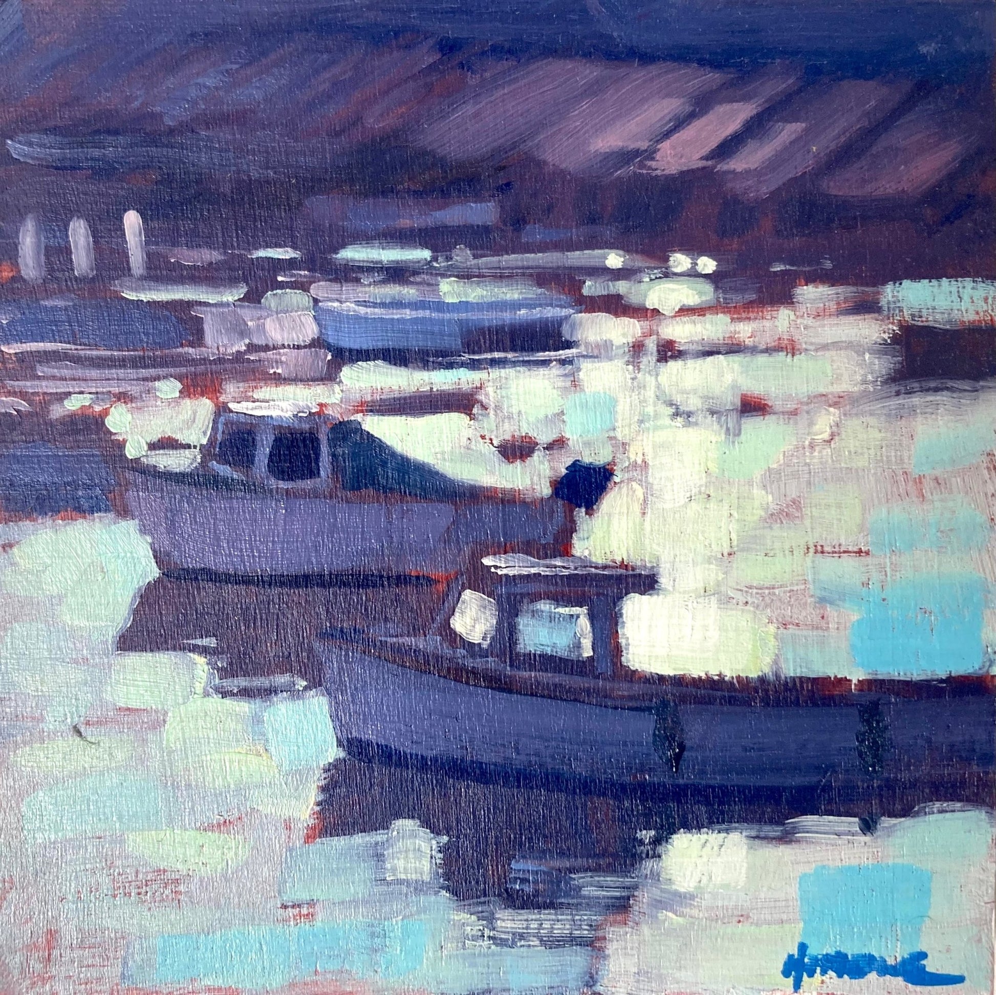 Two Boats, Penzance Harbour-Mike Hindle-Beside The Wave