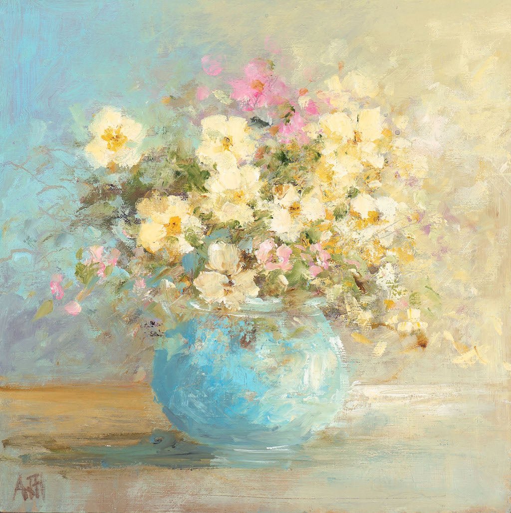 Vintage Pot and Primeroses - Amanda Hoskin - Beside The Wave