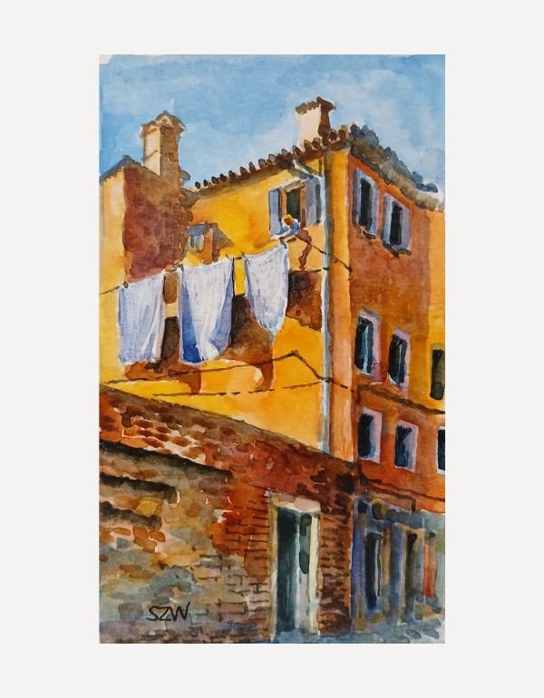 Washing, Venice - Sarah Wimperis - Beside The Wave