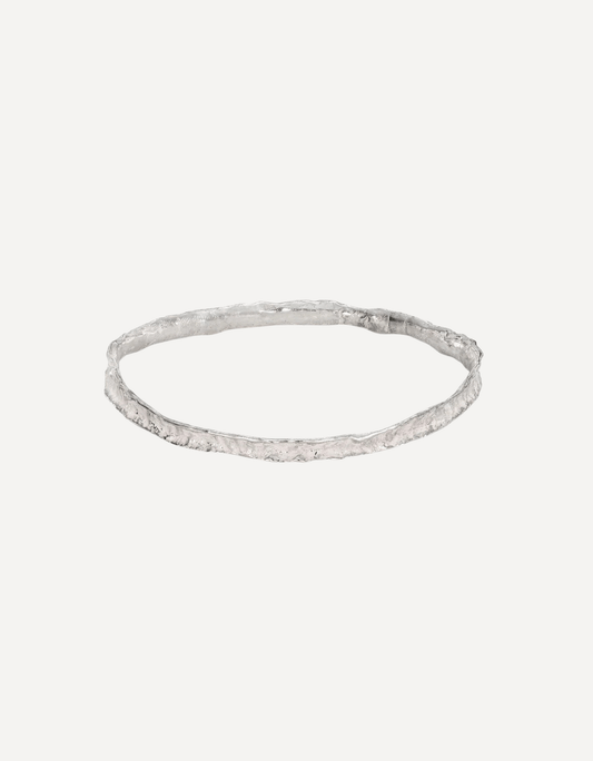 Wave Fine Bangle Silver - Emily Nixon - Beside The Wave