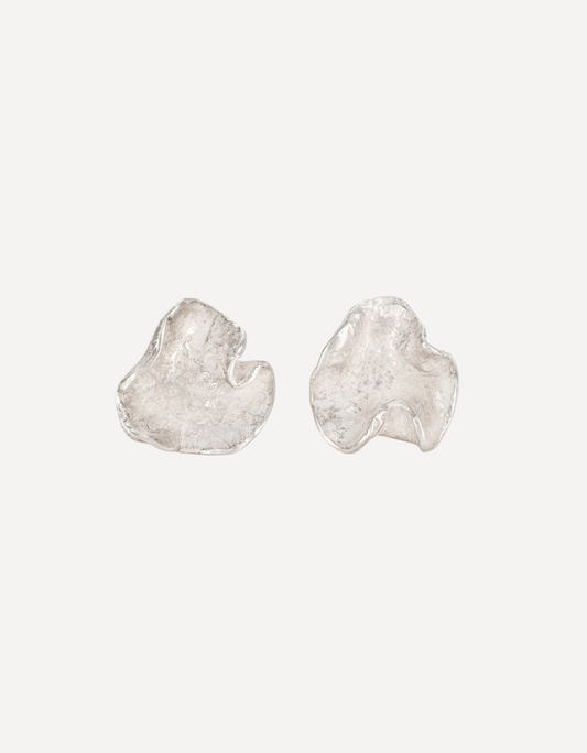 Wave Studs Silver - Emily Nixon - Beside The Wave