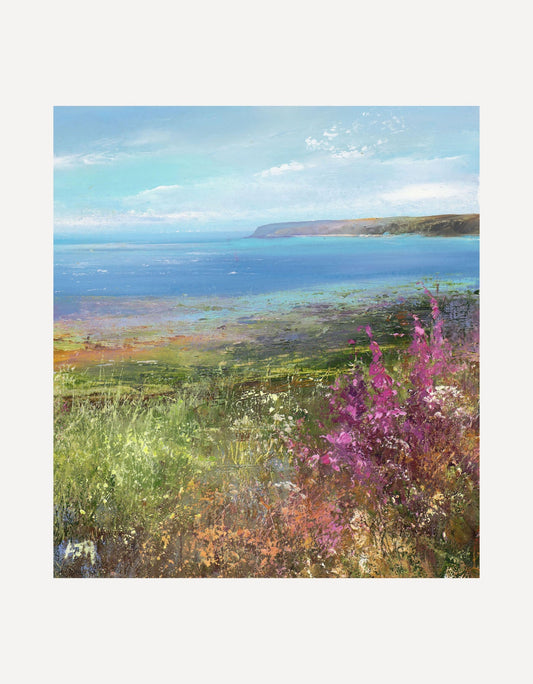 Wild Flowers on the Coastal Path Cornwall - Amanda Hoskin - Beside The Wave
