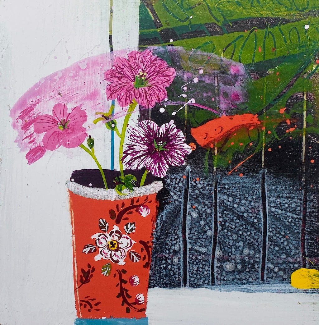 Windowsill Geraniums - Emma Dunbar - Beside The Wave